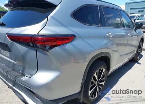2021 Toyota Highlander Xse z USA, uszkodzony, nr VIN 5TDLZRBH2MS113445